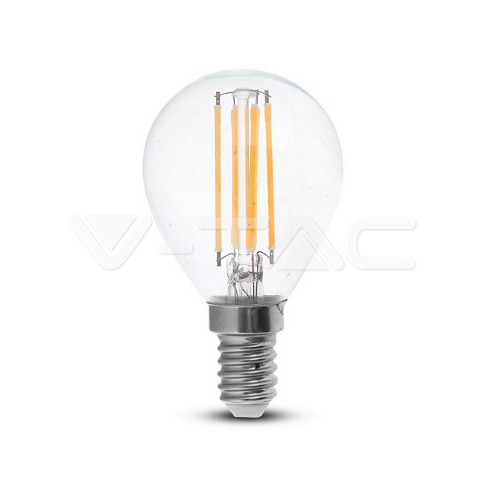 Filamento LED 4W E14 P45 Bianco freddo