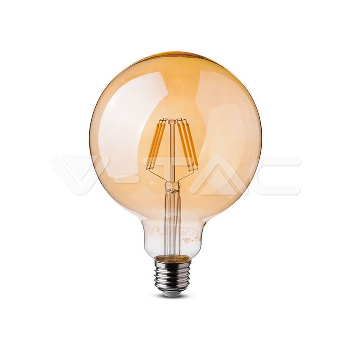 Lampadina LED 6W Filament E27 G125 Amber Bianco caldo