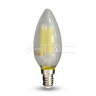 Lampadina LED 4W Filament E14 Opaco Candela Bianco