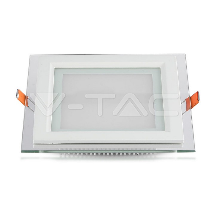 6W Pannello LED mini Vetro Quadrato Bianco naturale