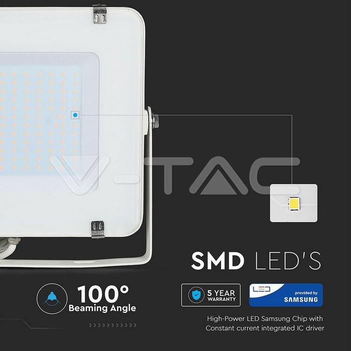 150W LED Proiettore SMD SAMSUNG Chip Corpo Bianco 4000K img 6