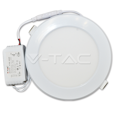 12W Pannello Plastico LED Rotondo Bianco caldo