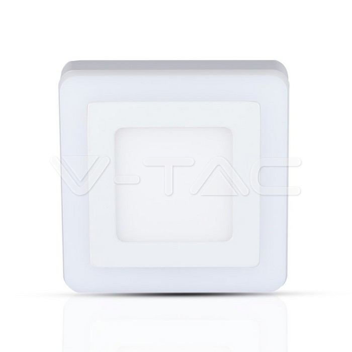 6W+2W Pannello LED montato superficie Quadrato Bianco Freddo