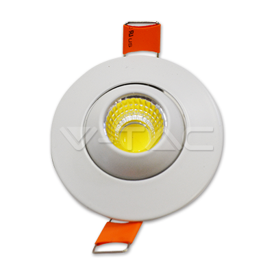 8W Spot LED Regolabile RotondoBianco caldo