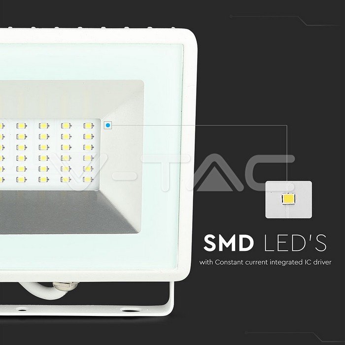 30W LED Proiettore SMD E-Series Corpo Bianco Bianco Caldo img 6