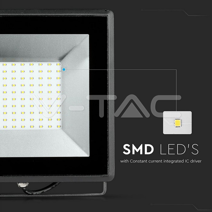 100W LED Proiettore SMD E-Series Corpo Nero Bianco Naturale img 6