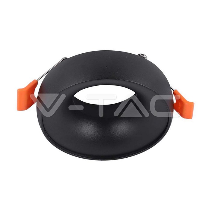 GU10 Fitting Round Black Frame  Black Reflector