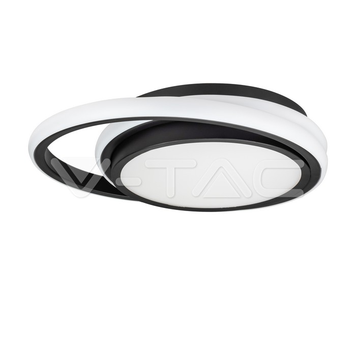 LED Designer Light Black Double Round