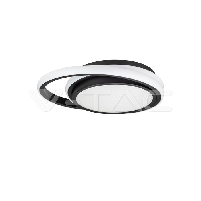 LED Plafoniera di design Nera doppia rotonda 