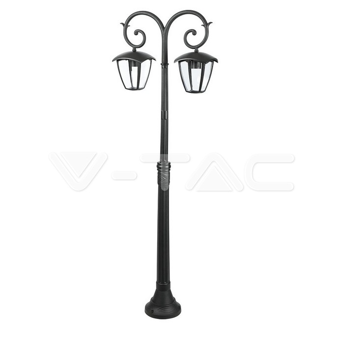 Lampada Giardino 2xE27 1410mm IP44 Nero