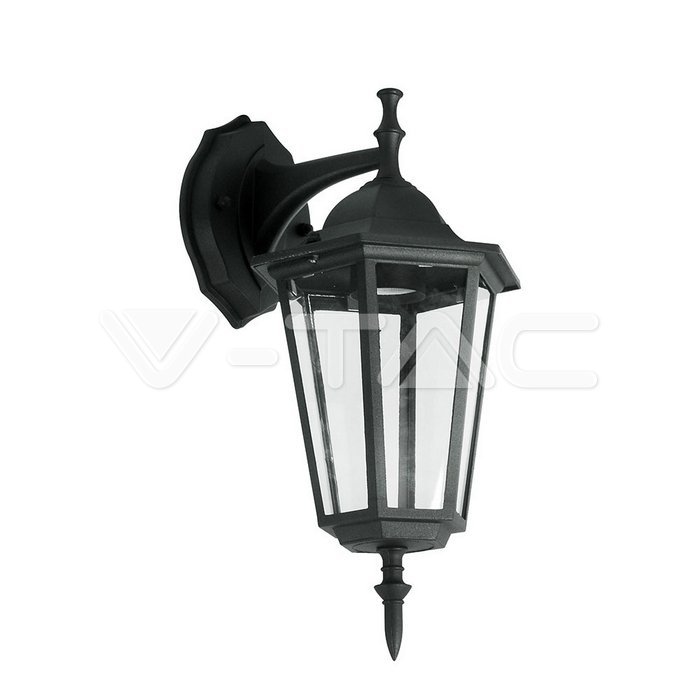 Lampada Giardino da parete E27 Nero