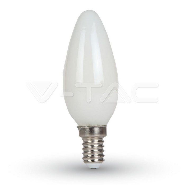 Lampadina LED E14 4W Candela Filamento crociato Bianco
