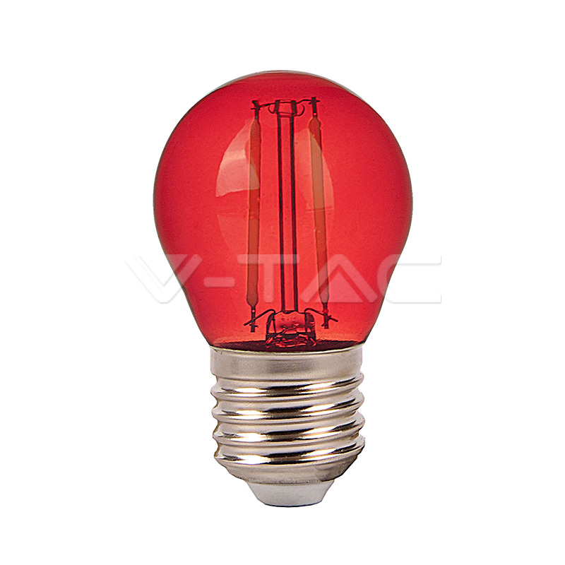 LED Bulb - 2W Filament E27 G45 Red Color