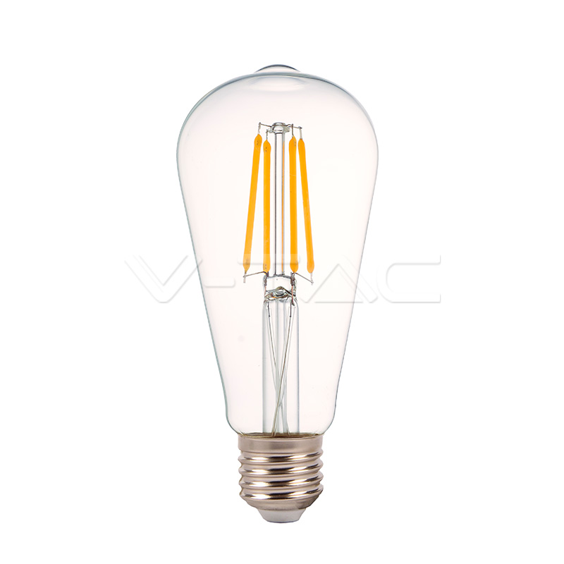 LED Bulb - 4W E27 Filament Clear Cover ST64 2700K Dimmable