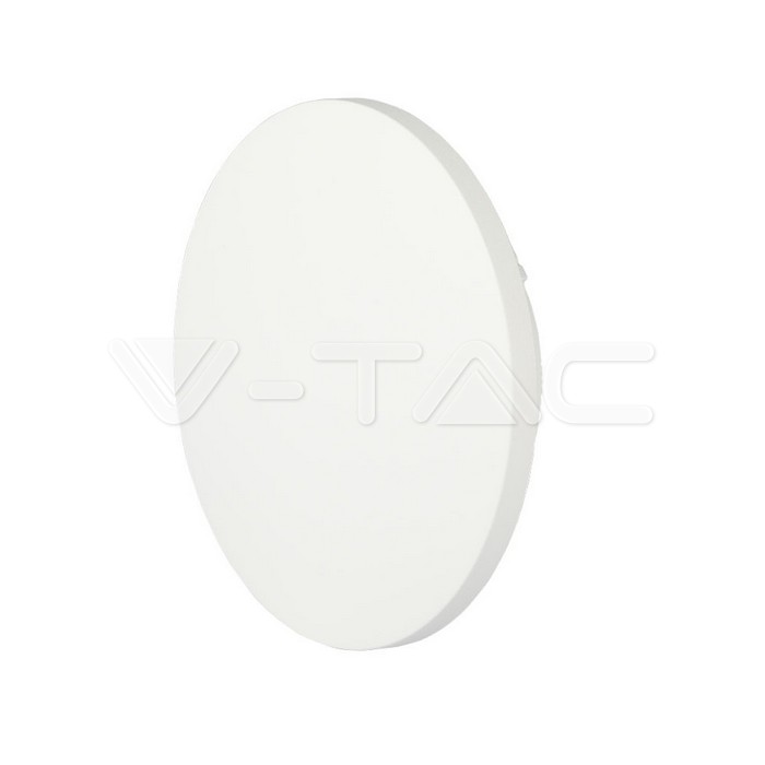 6W LED Lampada da parete Bianco caldo Corpo Bianco Rotondo