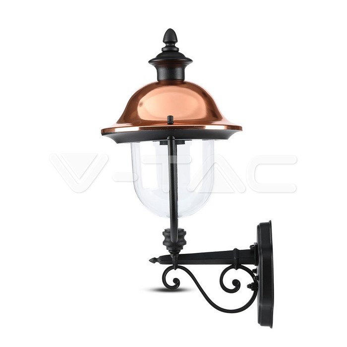 Garden Wall Lamp 1 x E27 Nero Facing Up