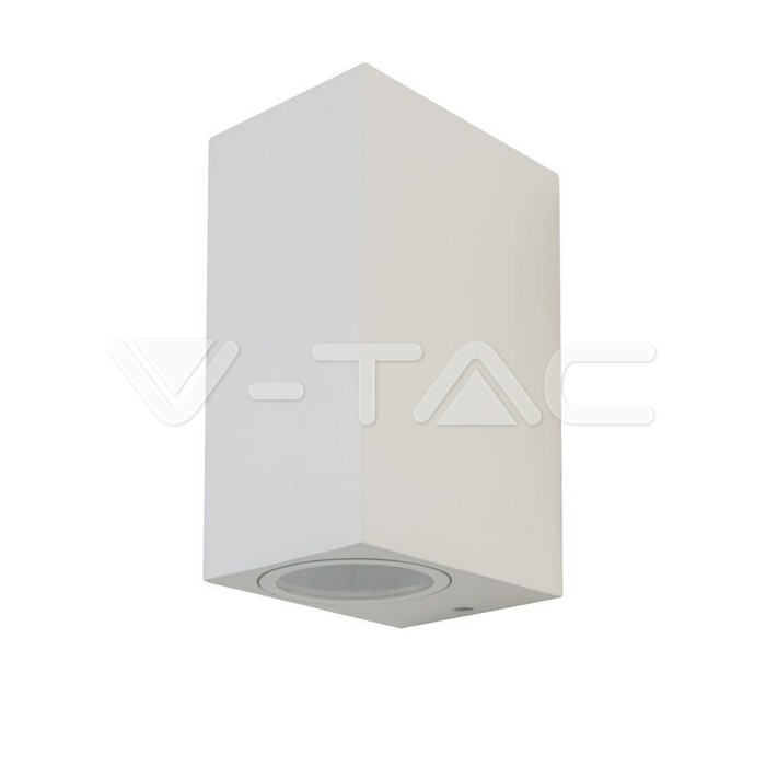 Wall Sleek Wall Fitting Quadrato Corpo Bianco 2 Way IP44