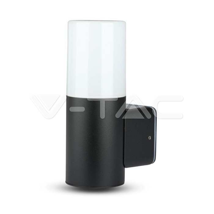 GU10 Garden Wall Lamp Corpo Nero in Alluminio Rotondo 121x80x250mm IP54