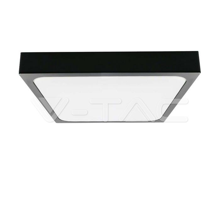 30W LED Dome Light Square Black Frame 6400K IP44