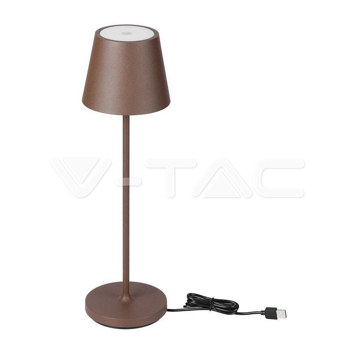 2W  Table Lamp (4400mA Battery) IP54 Corten Body 3000K
