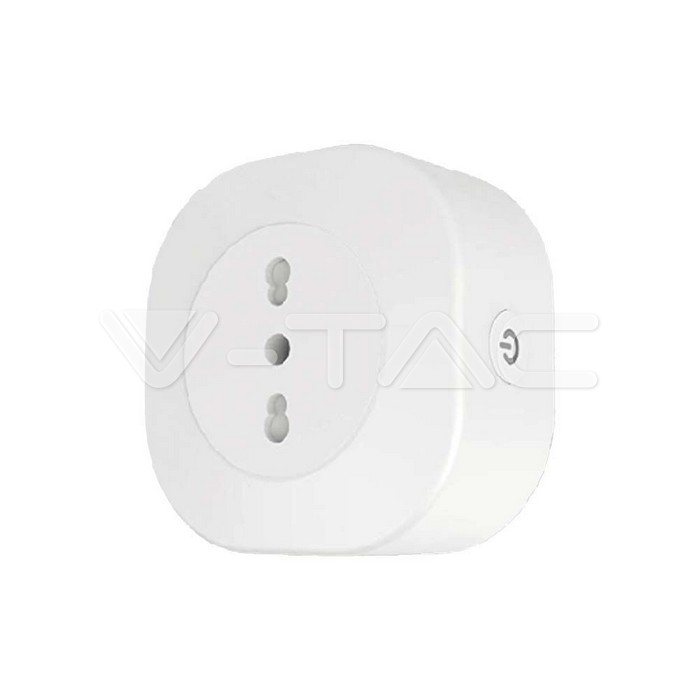 Presa Singola per Schuko Colore Bianco Compatibile con Google Assistent e Amazon Alexa