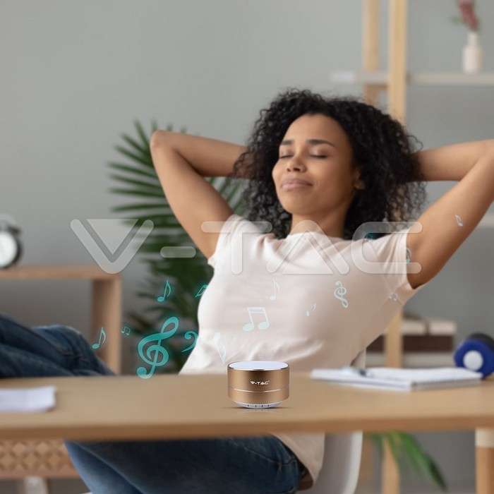 Metal Bluetooth altoparlante portatile & TF Card Slot 400mah Batteria Corpo colore oro img 4