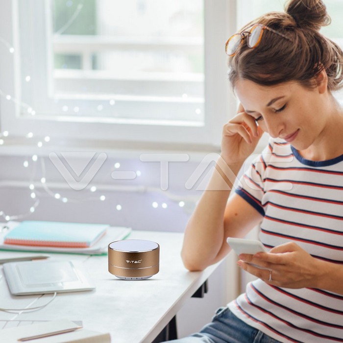 Metal Bluetooth altoparlante portatile & TF Card Slot 400mah Batteria Corpo colore oro img 5