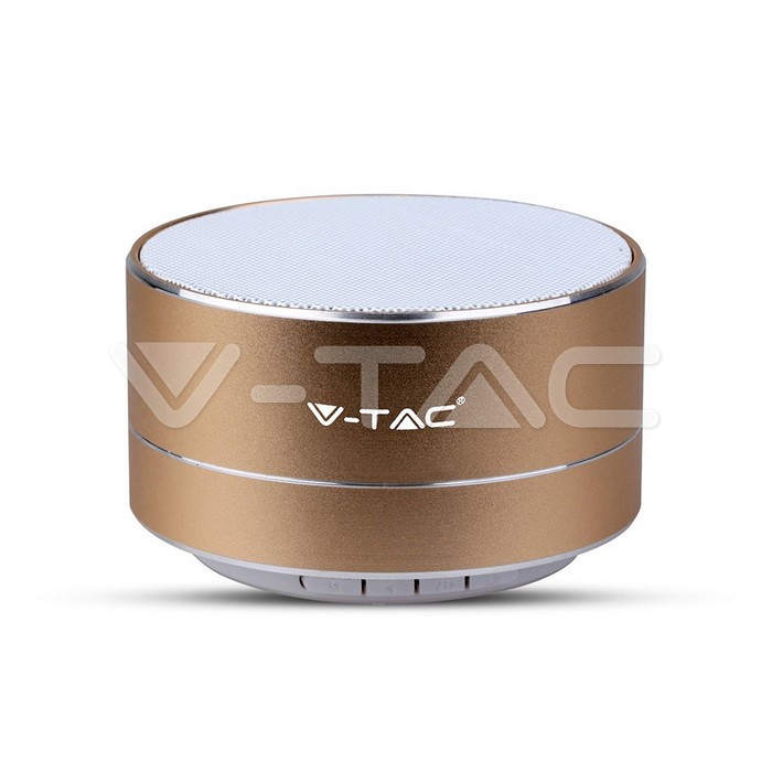 Metal Bluetooth altoparlante portatile & TF Card Slot 400mah Batteria Corpo colore oro