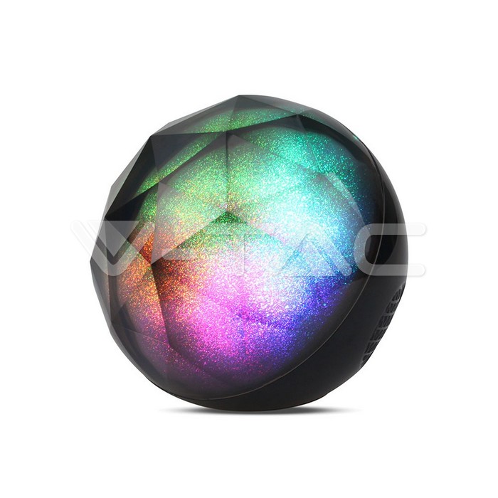 Altoparlante Round Crystal RGB LED Light Bluetooth 1200mAh Batteria