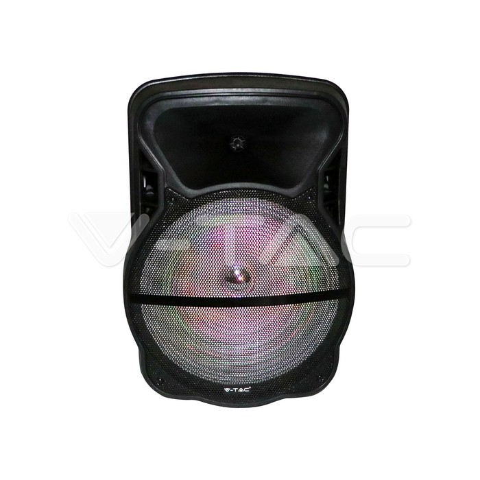 50W Altoparlanti portatili del carrello Wireless + Wired Microphone RF Control RGB 15 inch