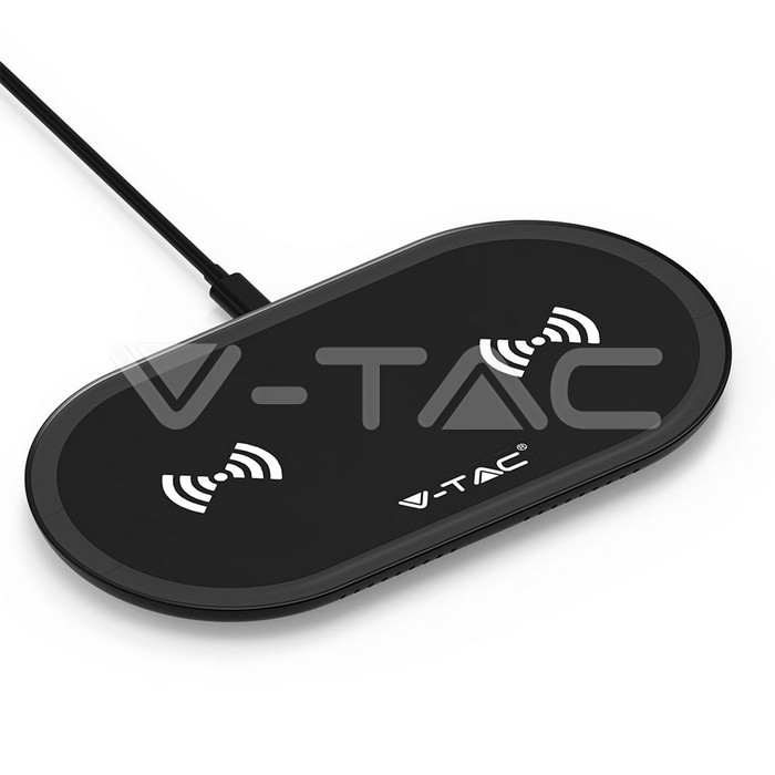 10W Wireless caricabatterie Pad Black