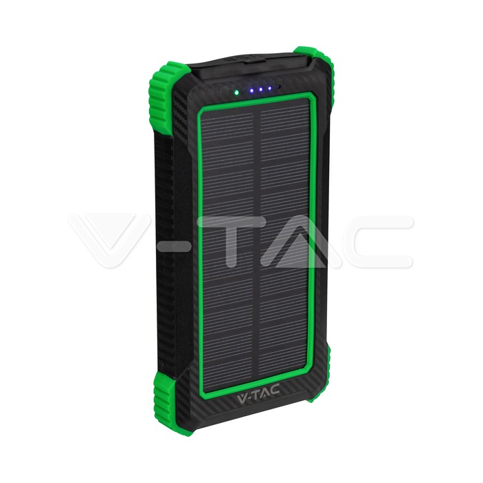 Power Bank 10.000 mAh con Pannello Solare e Ricarica Wireless Colore Nero