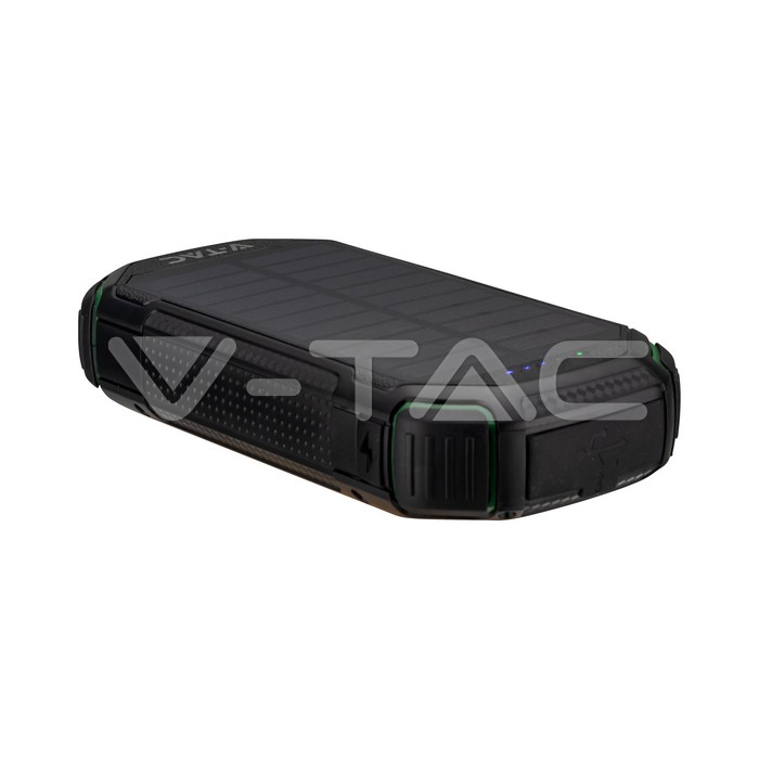 SKU 7836 V-Tac  Power Bank 30.000 mAh con Pannello Solare e Rica