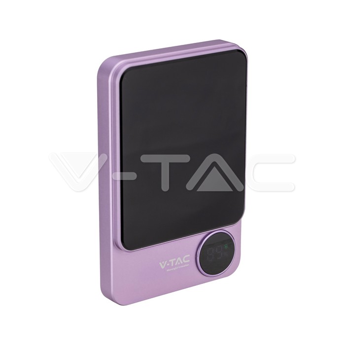 Power Bank 5000 mAh 9mm ultra sottile MagSafe in lega di alluminio magnetico con Display e Ricarica Wireless