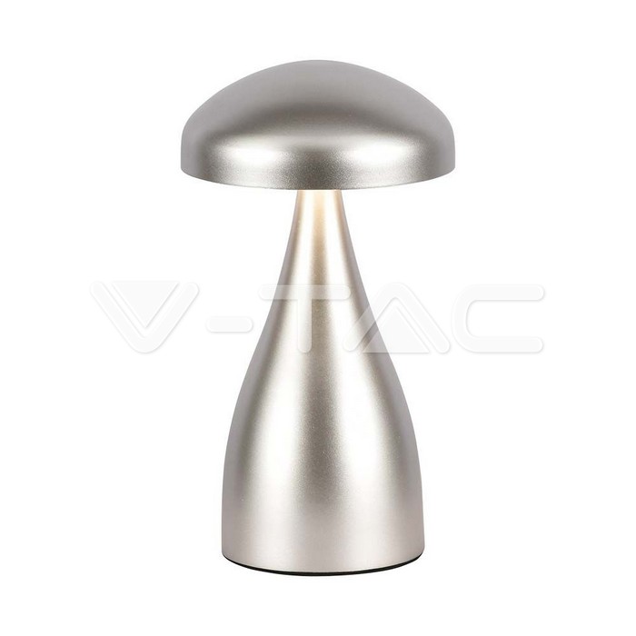Lampada LED da Tavolo 1W con Batteria 800mAh Ricaricabile USB C Colore Champagne in Metallo Touch Dimmerabile 3in1