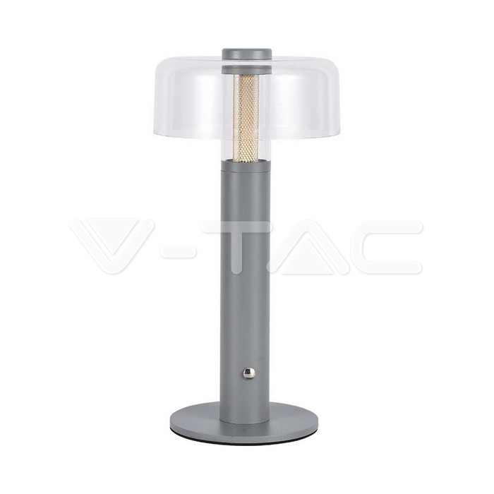 LED Lampada da Tavolo Ricaricabile 3 in 1 Corpo grigio