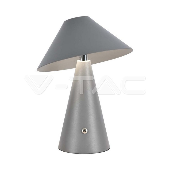 LED Tab Lampada LED da Tavolo Colore Grigio in Metallo Ricaricabile con USB C Touch Dimmerabile 3in1