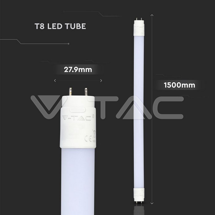 Tubo LED SAMSUNG Chip 150cm 22W A++ G13 Nano Plastic 3000K img 5