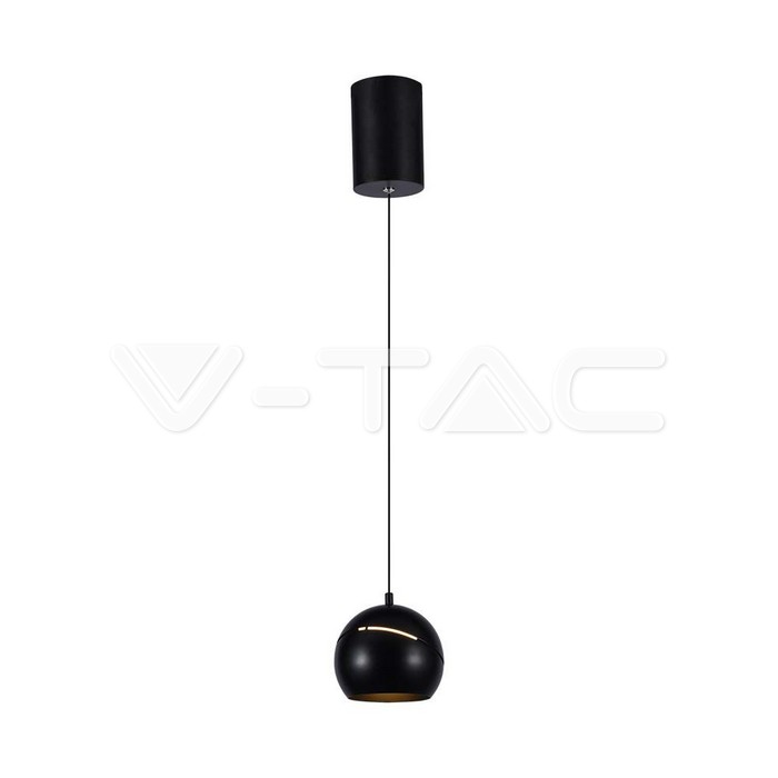 Lampadario LED a Sospensione 8.5W a Forma di Campana Colore Nero d: 18cm