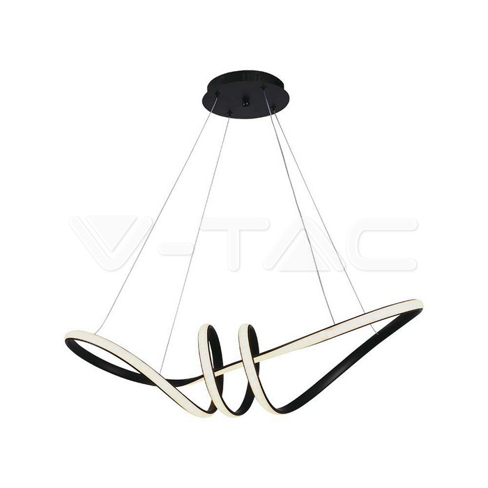 Lampadario LED a Sospensione 24W in Metallo dal Design Moderno 72x30cm Coloro Nero 3000K