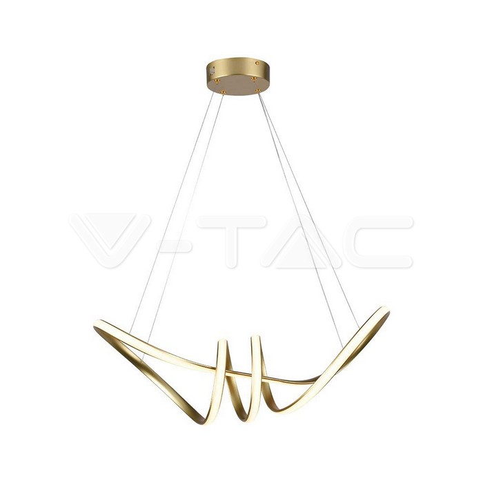 Lampadario LED a Sospensione 24W in Metallo dal Design Moderno 72x30cm Coloro Champagne 3000K