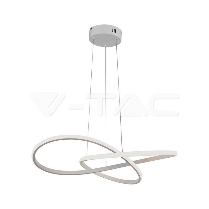 Lampadario LED a Sospensione 20W in Metallo dal Design Moderno 50x10cm Colore Bianco 3000K