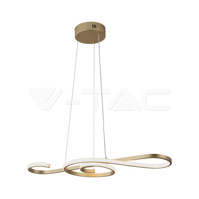 Lampadario LED a Sospensione 18W in Metallo dal Design Moderno 70x25cm Verniciato Oro 3000K