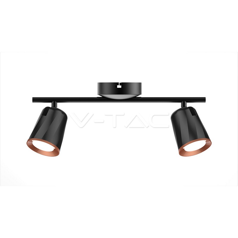 2 x 6W LED Lampada da parete Luce Bianco Caldo Corpo Nero