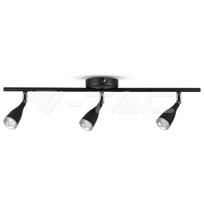 3 x 4.5W LED Lampada da parete Luce Bianco Caldo Corpo Nero