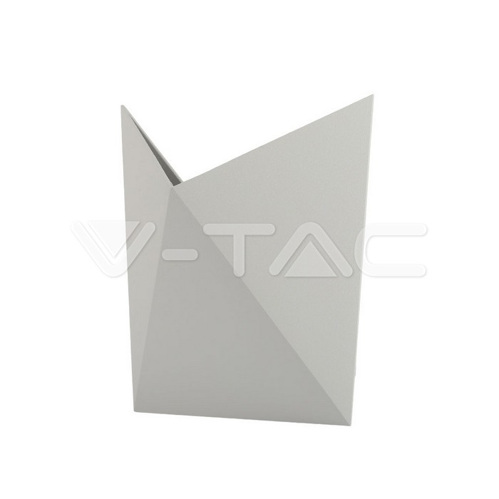 5W LED Wall Light Corpo Grigio IP65 4000K