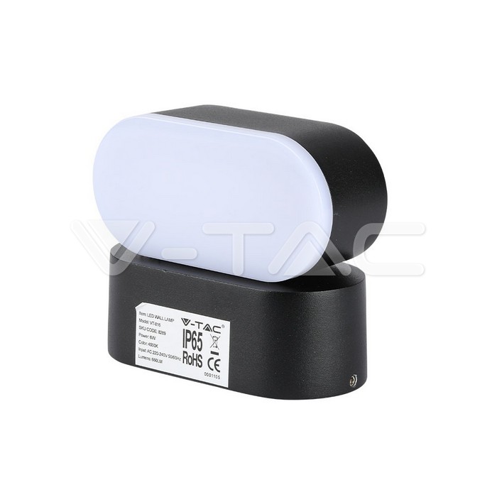 6W LED Wall Light Corpo Nero IP65 Movibile 3000K