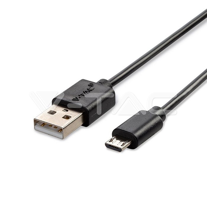 1m. Micro USB Cavo Nero Pearl Series
