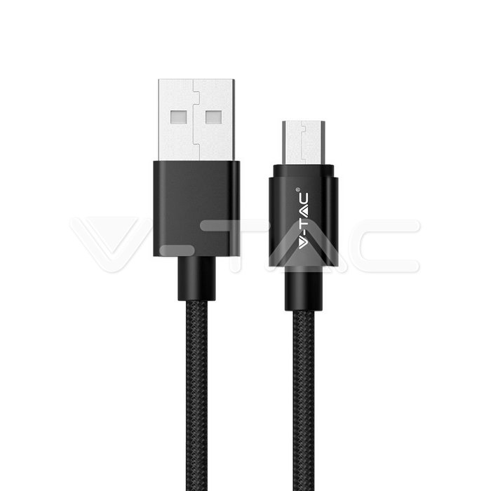 1m. Micro USB Cavo Nero Platinum Series