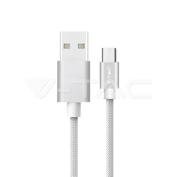 1m. Micro USB Cavo colore argento Platinum Series
